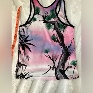 INKnBURN Sakura? Pink and Black Floral Tank Top